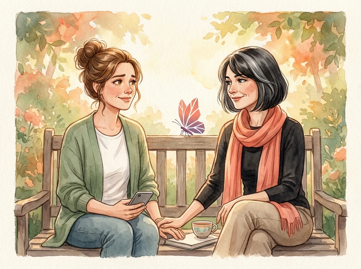 Mara and Sonia — course illustration